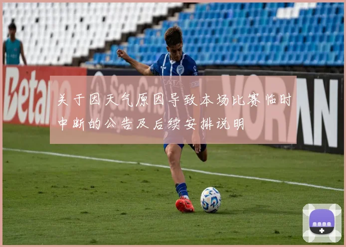 关于因天气原因导致本场比赛临时中断的公告及后续安排说明